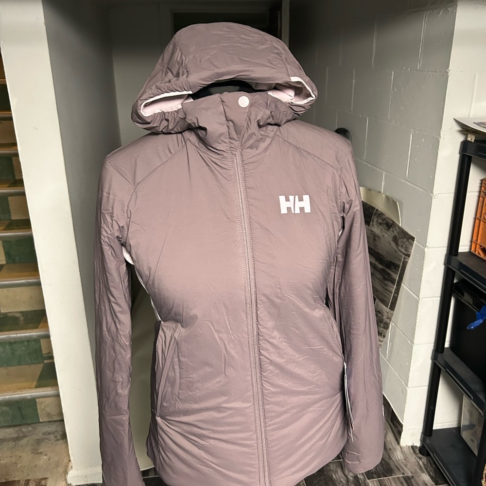 Helly Hansen Women's Size Large Primaloft Mauve Ski Jacket Coat NWT